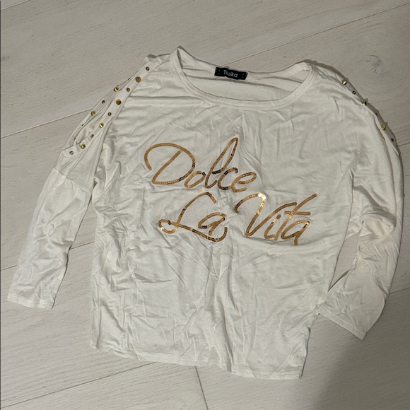 Toska Ivory Tee NWOT - Picture 1 of 5